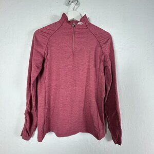 Kjus Womens Pink Long Sleeve 1/4 Zip Pullover Shirt 36 Small UPF 50+ Pullover